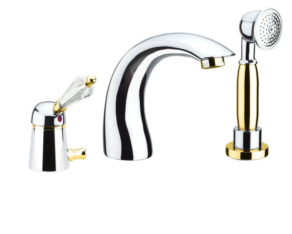 Смеситель на борт ванны Fiore IMPERIAL-SKY  (SWAROVSKI®) 82CO5105, хром/золото