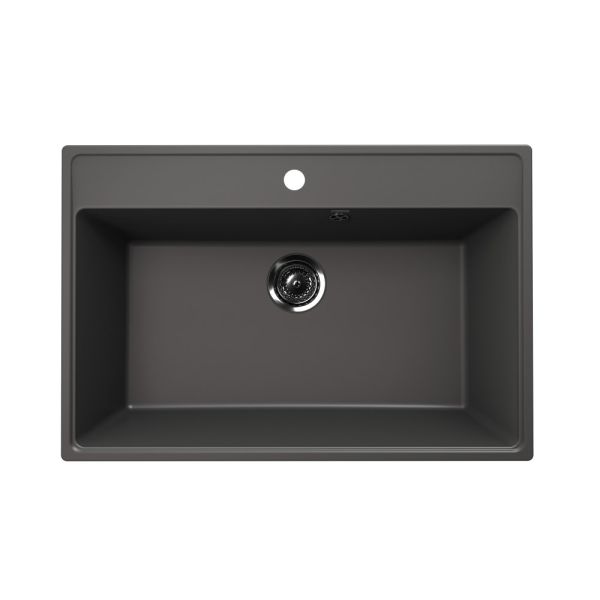 Кухонная мойка Ulgran Quartz Forte 760-09, мокрый асфальт