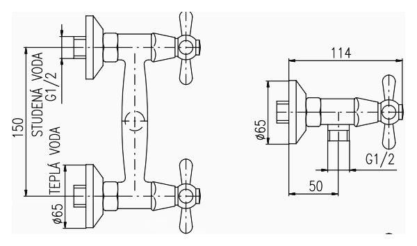 Смеситель для душа Rav Slezak Morava MK180.5Z
