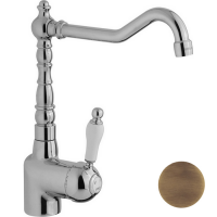 CISAL Смеситель однорычажный на 1 отверстие для кухни,с поворотным изливом 215 мм, цвет бронза