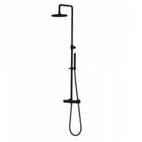 Bongio T Mix Душевая стойка с термостатическим смесителем и ручным душем, цвет черный матовый