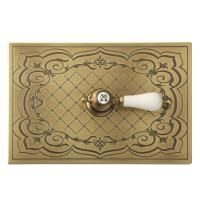 OTTONE CLASSIC EXPERT Декор. панель "СЕТКА" h145x217мм. с отв.д/ручки, бронз/декор 1 (БЕЗ РУЧКИ)