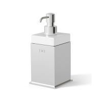 DEVON Cube Дозатор жидкого мыла настольный, цвет белый/хром