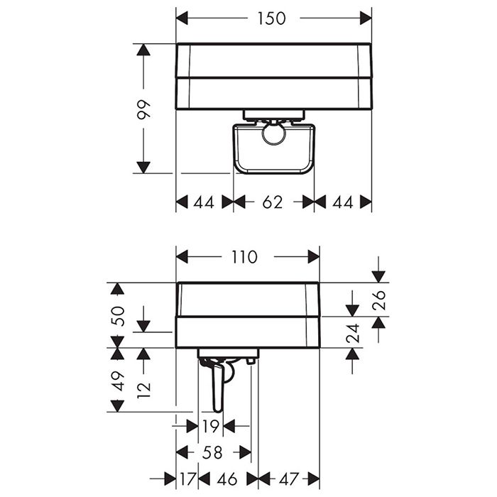 AXOR Universal Softsquare Диспенсер для жидкого мыла, цвет полированное золото AXOR Universal Softsquare Диспенсер для жидкого мыла, цвет полированное золото