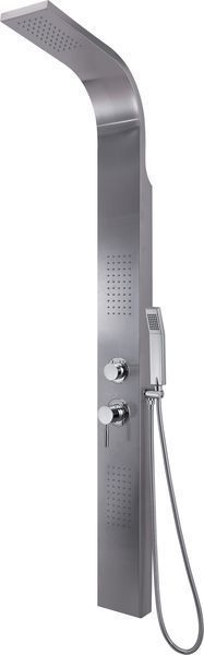 Gedy G-MASSAGE 01, многофункциональная душевая панель без термостата, цвет нержавеющая сталь