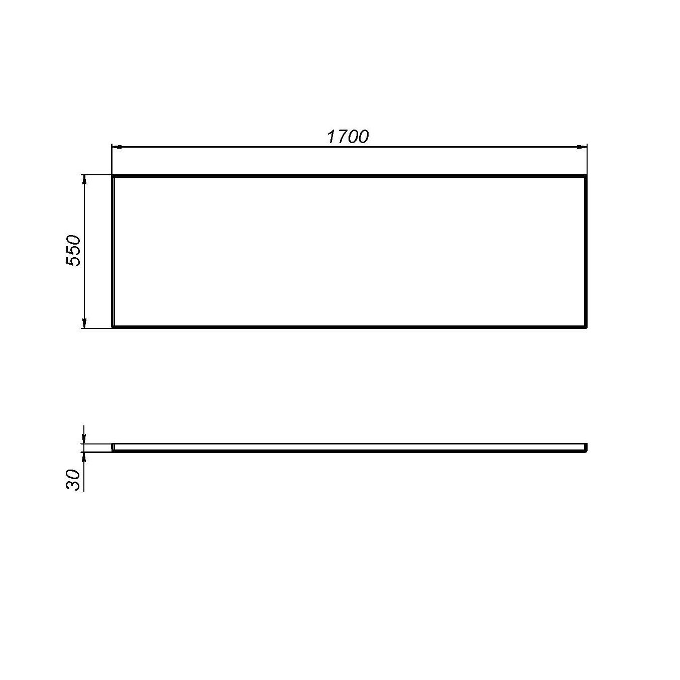 W90A-170-070W-P1 Gem, панель фронтальная для ванны А1 170х70см W90A-170-070W-P1 Gem, панель фронтальная для ванны А1 170х70см