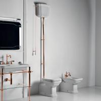 Kerasan Waldorf Унитаз напольный пристенный удлинен &quot;Prolungato&quot; 65х37см, цвет белый (можно комбинировать с высок\средним бачком)