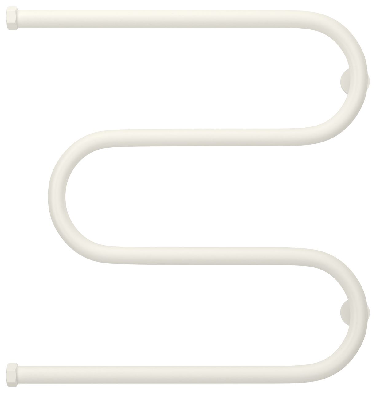 Полотенцесушитель водяной "М-обр.+" 600х600 Н. Г. 1" (Матовый Белый)