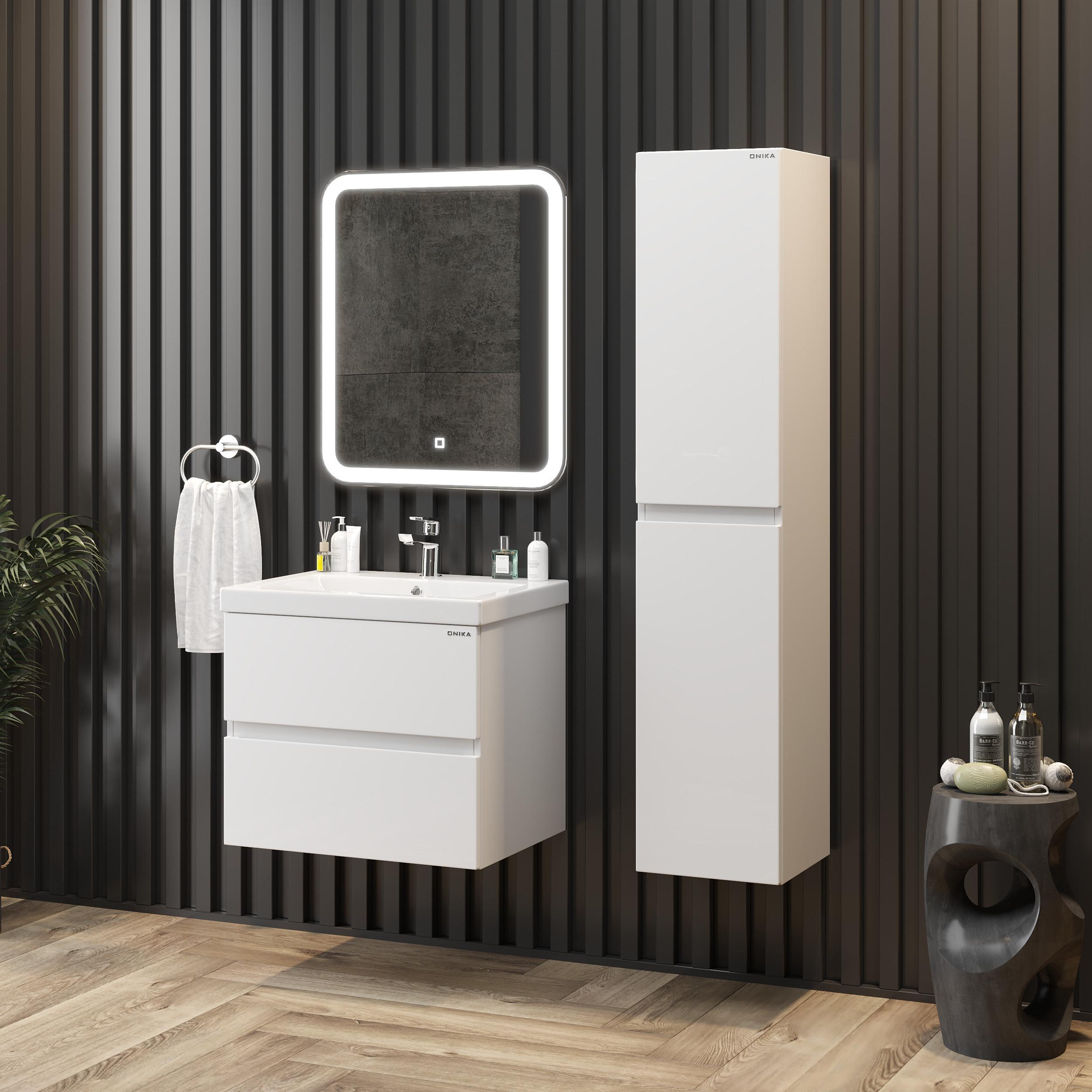 Тумба Onika Эвада 70 подвесная, белая (ум. Como 70)