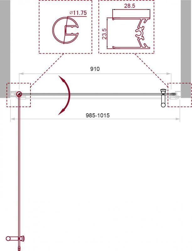 Душевая дверь BelBagno UNO-B-1-85-P-Cr Душевая дверь BelBagno UNO-B-1-85-P-Cr