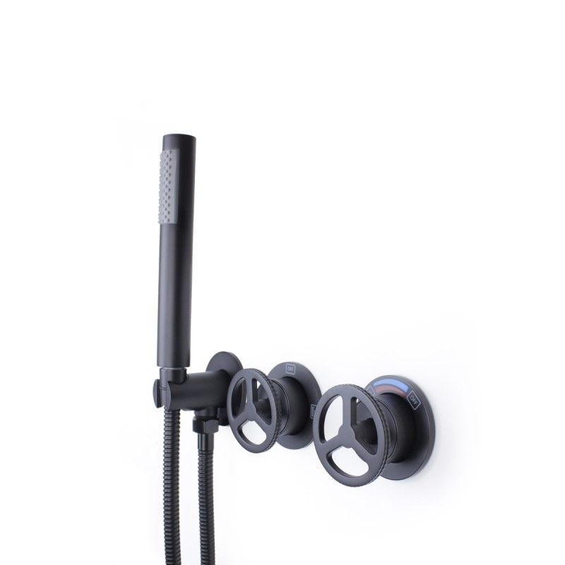 Душевая система встраиваемая Bronze de Luxe LIBERTY 5011B-P, черный, артикул 5011B-P