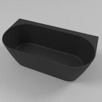 Ванна WHITECROSS Pearl B 155x78 (черный мат) иск. камень