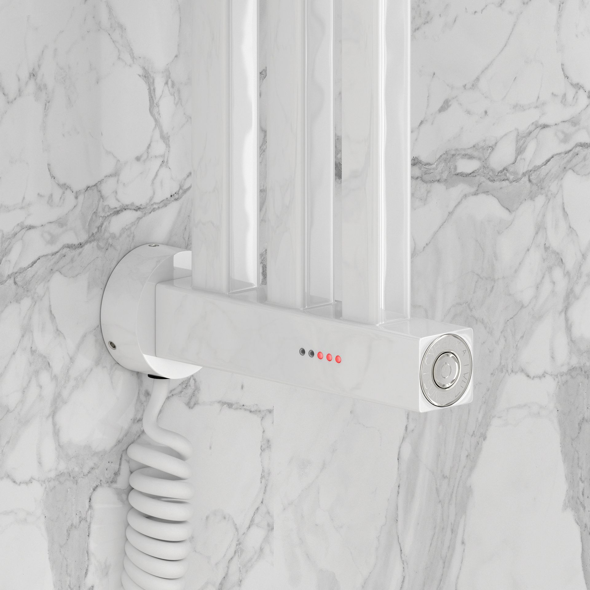 Полотенцесушитель, Сунержа, Хорда 4.0, электрический, ширина, мм-50, глубина, мм-166, высота, мм-650, межосевое расстояние-600, подключение-нижнее справа/слева, электрокомплект-кабель, мощность, Вт-45, материал-нержавеющая сталь, назначение-система электр