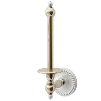 Devon DOROTHY держатель запасного туалетного рулона настенный, цвет: золото светлое/белый