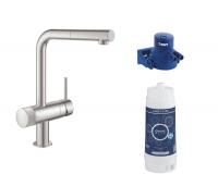 Смеситель для кухни GROHE Blue Pure Minta, с функцией фильтрации, суперсталь, (119707) Смеситель для кухни GROHE Blue Pure Minta, с функцией фильтрации, суперсталь, (119707)