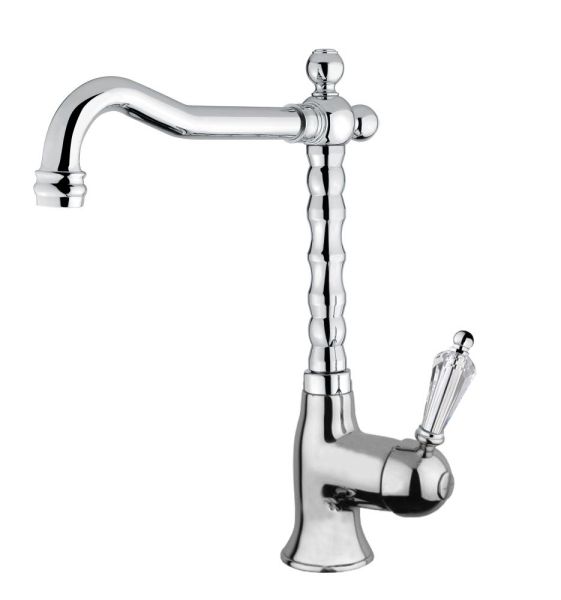 Fiore Imperiale Sky, однорычажный смеситель для раковины (излив 19 см), без донного клапана, цвет бронза - Swarovski