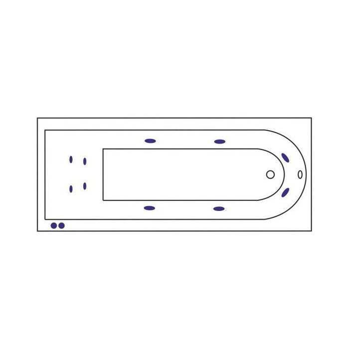 Ванна ACTIMA Aurum Slim 150x70 "HYDRO+" (хром)