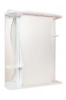 Шкаф-зеркало Onika Лилия 55 белый, правый, с подсветкой