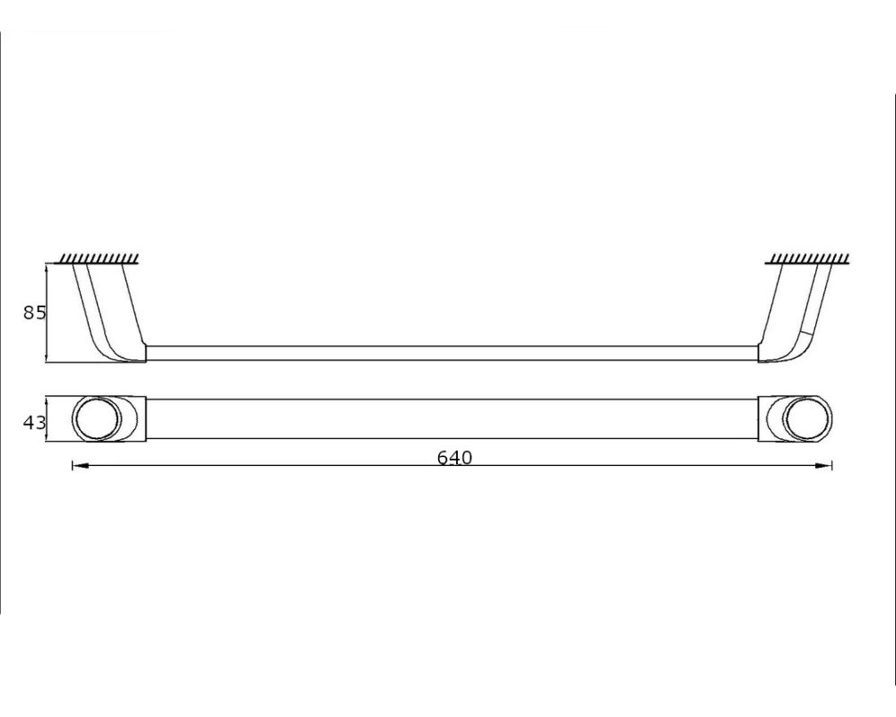 Полотенцедержатель 60 см RUSH Flores (FL08531A), артикул FL08531A