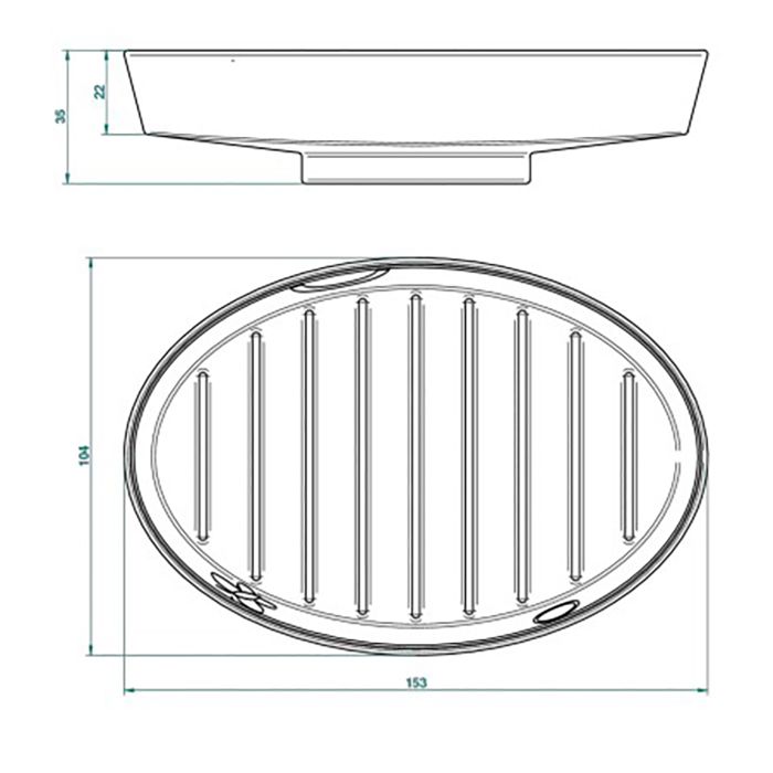 THG CAPUCINE MAUVE DECOR OR Мыльница керамическая, настольная, декор золото/лиловый, цвет белый
