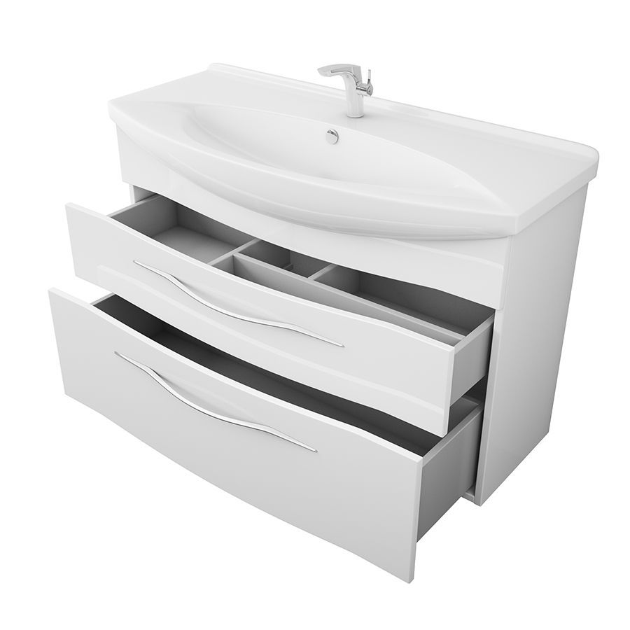 Тумба Vessla stor 105, белый лак