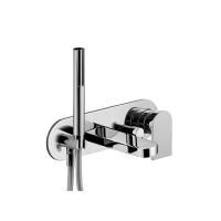 Fantini Mare Смеситель для ванны, встраиваемый, излив 140мм, с ручн.душем, (наружняя часть), цвет: хром