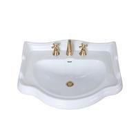 KERASAN Retro 69, раковина 69*52см с 3 отв., цвет: белый
