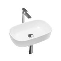 Комплект 4 в 1 Lavinia Boho Bathroom Sink 21510068, накладная фарфоровая раковина 54 см, смеситель, латунный сифон, донный клапан quick-clac