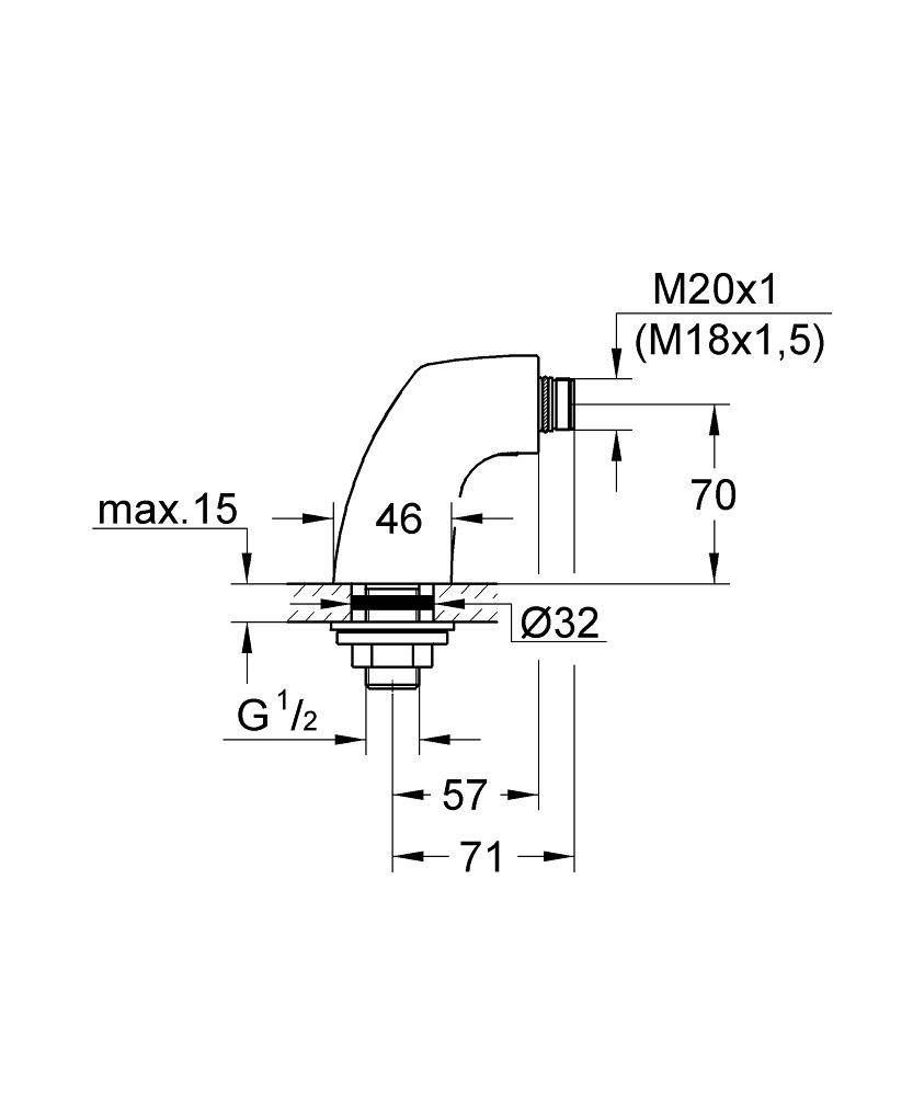 Крепеж для вертикального монтажа смесителей GROHE (12092000) Крепеж для вертикального монтажа смесителей GROHE (12092000)