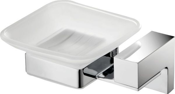 Sanibano Elegance, настенная стеклянная мыльница, цвет черный матовый