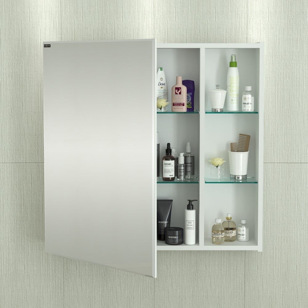 Универсальный зеркальный шкаф "Дублин 75" л/пр