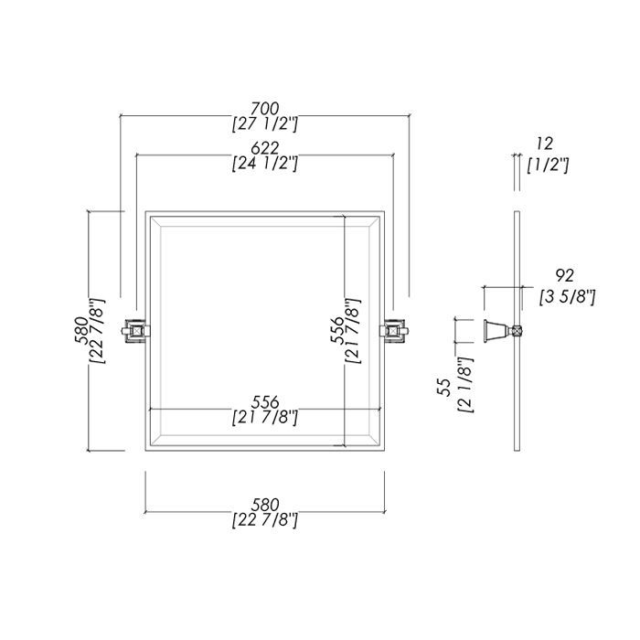 Devon&Devon Time Зеркало поворотное70х58 см, золото
