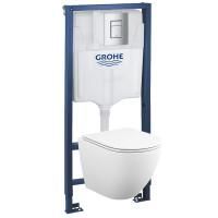 Комплект инсталляция и унитаз подвесной безободковый GROHE 39181001 Комплект инсталляция и унитаз подвесной безободковый GROHE 39181001