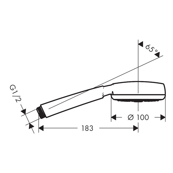 HG Crometta Ручной душ 100 1jet (Rain), цвет: белый/хром HG Crometta Ручной душ 100 1jet (Rain), цвет: белый/хром