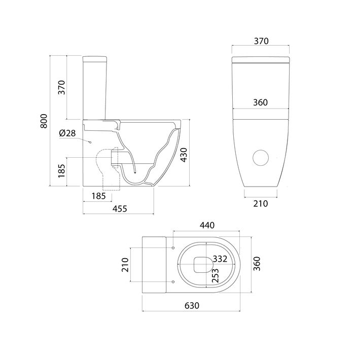 Унитаз-компакт безободковый с системой смыва Торнадо, Slide, IDDIS, SLIRDSEi24, артикул SLIRDSEi24
