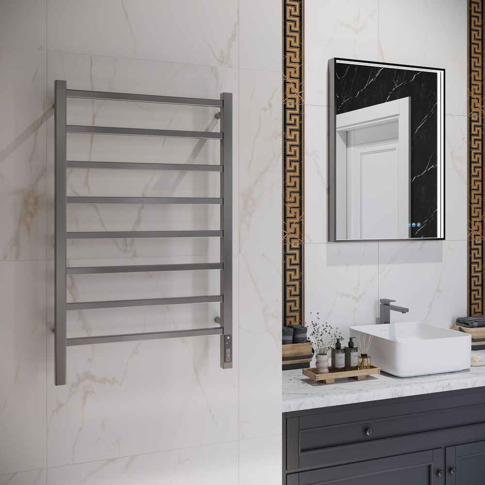 Полотенцесушитель электрический Terminus Ватикан П8 50х85 quick touch, оружейная сталь, артикул 4670078566355