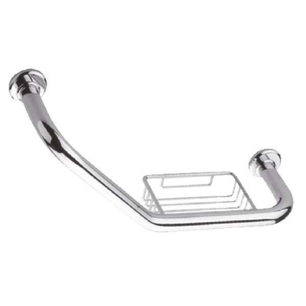 Поручень с мыльницей для ванной Haiba HB1719, хром