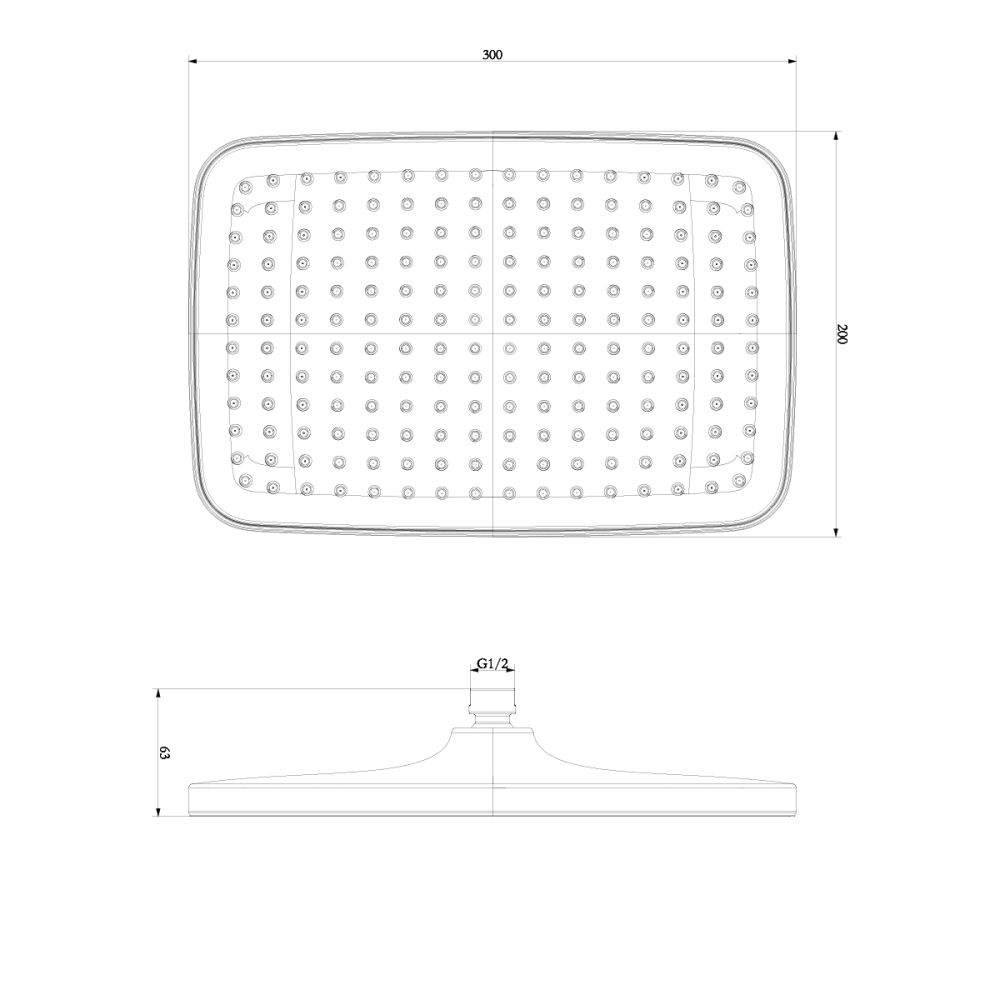 Лейка Lemark душевая 1-функциональная (LM8134C), артикул LM8134C
