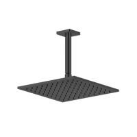 GESSI Rilievo Потолочная душевая головка шарнирная 250x250 мм на 1/2", цвет: nero XL