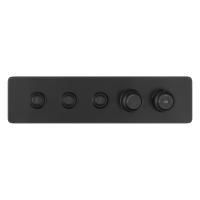 GESSI HI-FI ECLECTIC Смеситель для душа настенный встраиваемый, термостатический, с 3 запорными кнопками, цвет Black XL