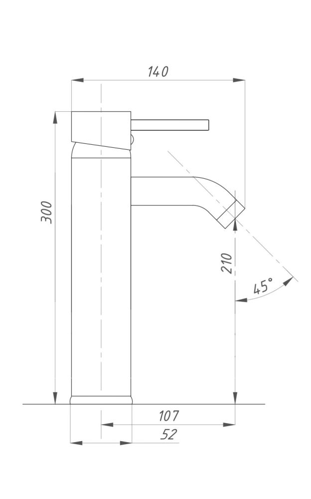 Смеситель для раковины ПСМ-Профсан PSM-805 тип См-УмОЦБА (PSM-805-6), артикул PSM-805-6
