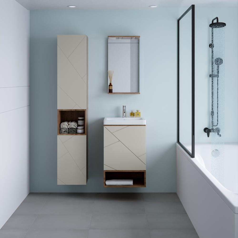 Ниша для тумбы Бриклаер КРИСТАЛЛ 50 см, дуб крафт табачный