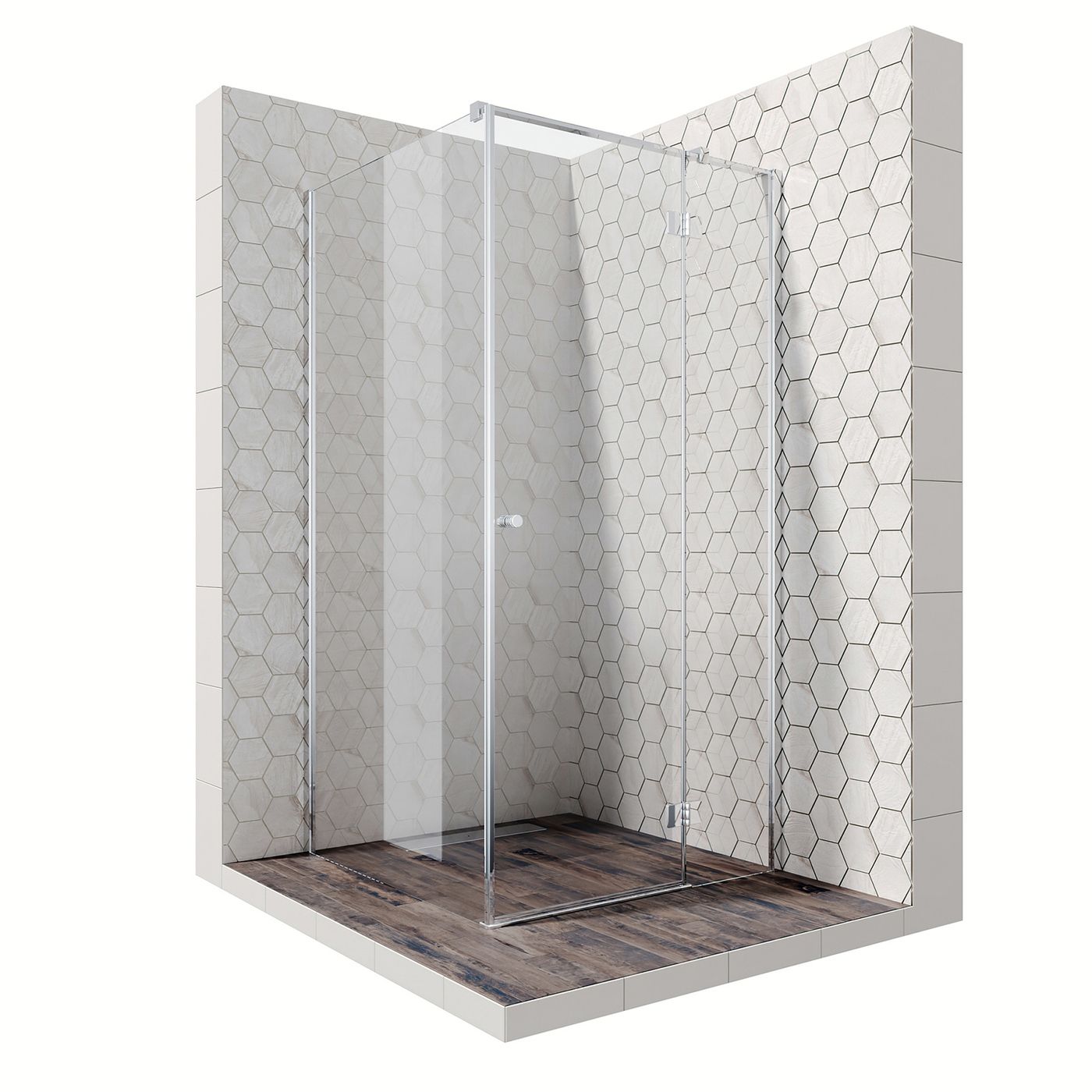 Душевой уголок Ambassador Diamond 12011104R-PR1, прямоугольный, линейный трап, 120х80