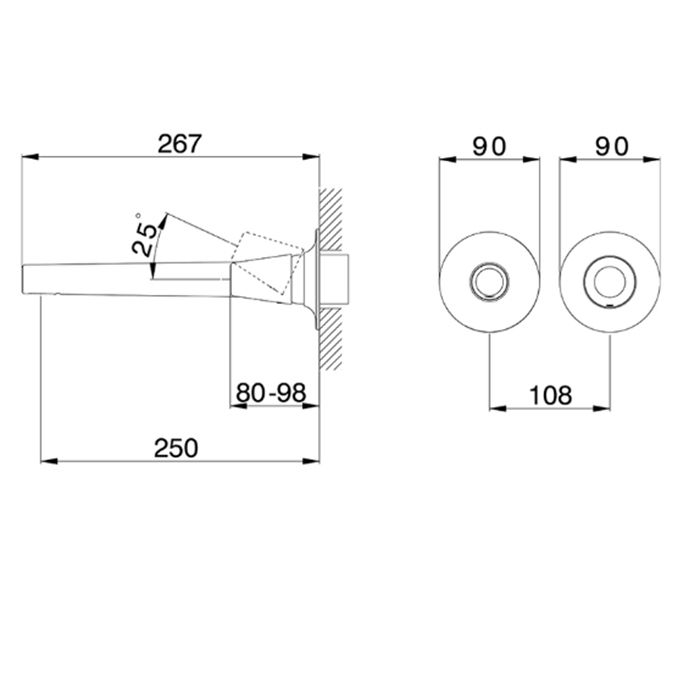 Внутрення часть, Cisal, назначение-для встроенного настенного смесителя для раковины