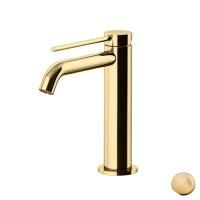 GATTONI CIRCLE TWO Смеситель для раковины высоки 177 мм, на 1 отверстие, излив 135 мм, с донным клапаном, цвет ORO BRUSH GATTONI CIRCLE TWO Смеситель для раковины высоки 177 мм, на 1 отверстие, излив 135 мм, с донным клапаном, цвет ORO BRUSH