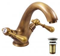 Смеситель для раковины Rav Slezak Morava retro MK429.5SM бронзовый