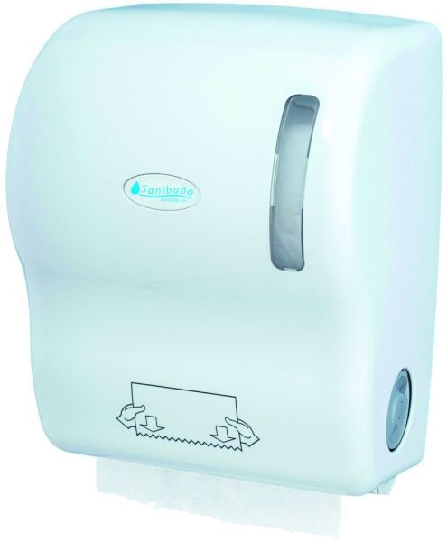 Sanibano, диспенсер для бумаги самоотрезающийся, цвет белый