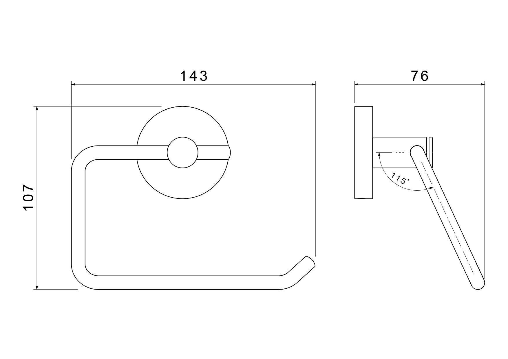Бумагодержатель квадратный AQUATEK AQ4118CR ЕВРОПА Бумагодержатель квадратный AQUATEK AQ4118CR ЕВРОПА