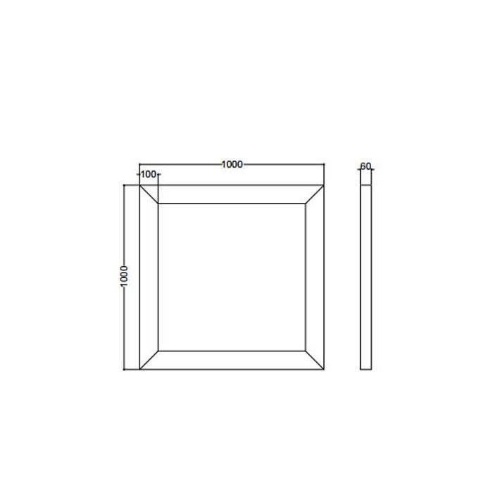 KERASAN Retro Зеркало 100x100, цвет серебро состаренное