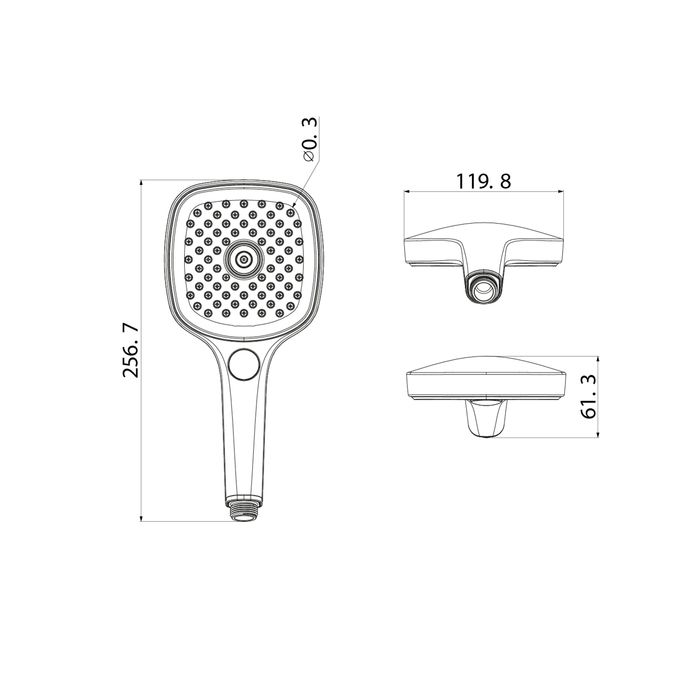 Лейка для душа IDDIS Slide, черная (SLI3F0Bi18), артикул SLI3F0Bi18
